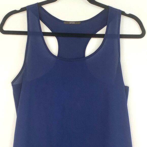 Soprano Tank Top Women Small Navy Blue Racerback Sleeveless Scoop Neck Pullover - Picture 2 of 9